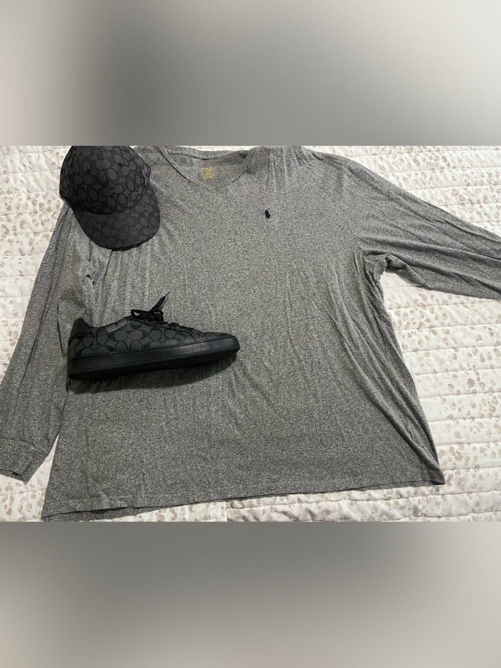 Polo by Ralph Lauren Heather Gray Long-Sleeve Crew Shirt